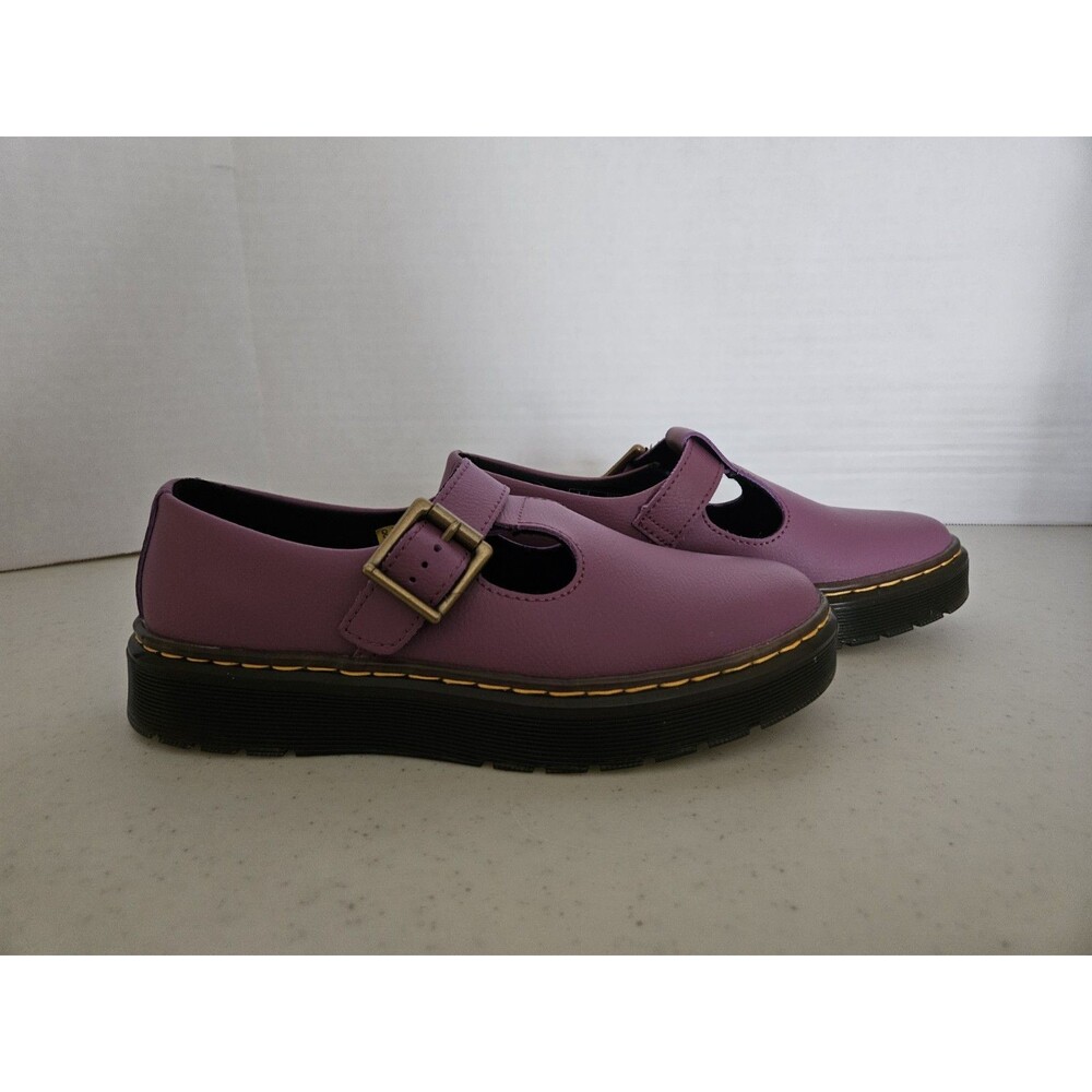 Woman's 5 Dr Martens Zavala Mary Jane Platform Shoes Purple UK 3 EU 36